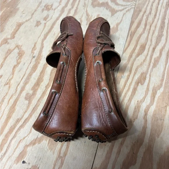 Cole Haan Gunnison Driving Shoes Men's 8D Brown Leather Moccasin Loafers - Picture 5 of 11